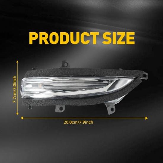 Для Lexus LX570 GX460 2010- Светодиодный фонарь бокового зеркала Указатель поворота Прозрачная линза