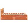 Solid Wood Bed without Mattress Wax Brown 180x200 cm Pine Wood