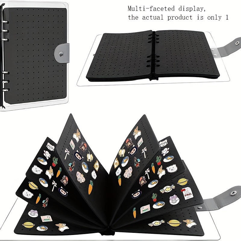 Portable Brooch Storage Book Pin Dust-proof Display Book Tray Metal Badge Collection Medal Organize Booklet