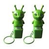 1/2/3 шт. Зеленые инопланетяне Кнопка Брелок Игрушка-непоседа со звуком Светодиодные огни Снятие стресса и тревоги Клавишный кликер Кнопка декомпрессии Сенсорная игрушка