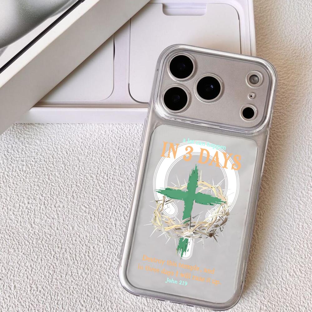 Модный Чехол-Крест для Телефона iPhone 17 16 15 14 13 12 Pro Max Plus С Магнитным Кристально Чистым Чехлом Беспроводная Зарядка