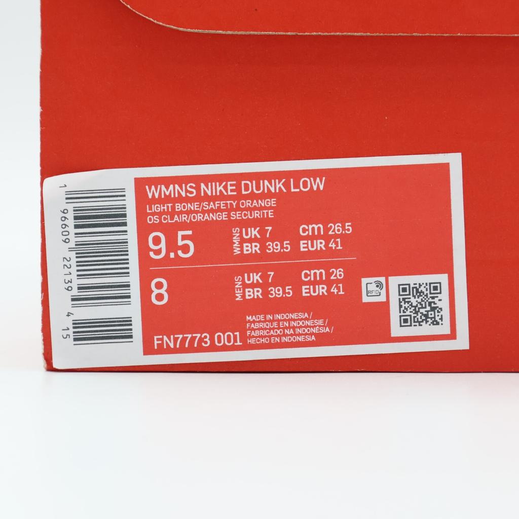 FN7773-001 Nike Dunk Low Total Orange Light Bone Safety Laser (Женский)
