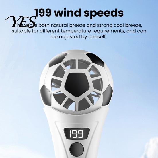 Lightweight Handheld Fan Soccer Fan, Mini USB Portable with 199 Speeds, World Mug 2026 Football Shape Cooling for Game Day, Sports Gift Outdoor