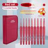 Soft Grip Crochet Hook Set with Case Stainless Steel Knitting Needles for Yarn, Sweaters Includes Ergonomic Handles, Pointed Tips, Scissors