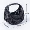 Gift With Handle Flower Basket Half Moon Willow Woven Rattan Basket Hand-held DIY Storage Basket Home Decoration