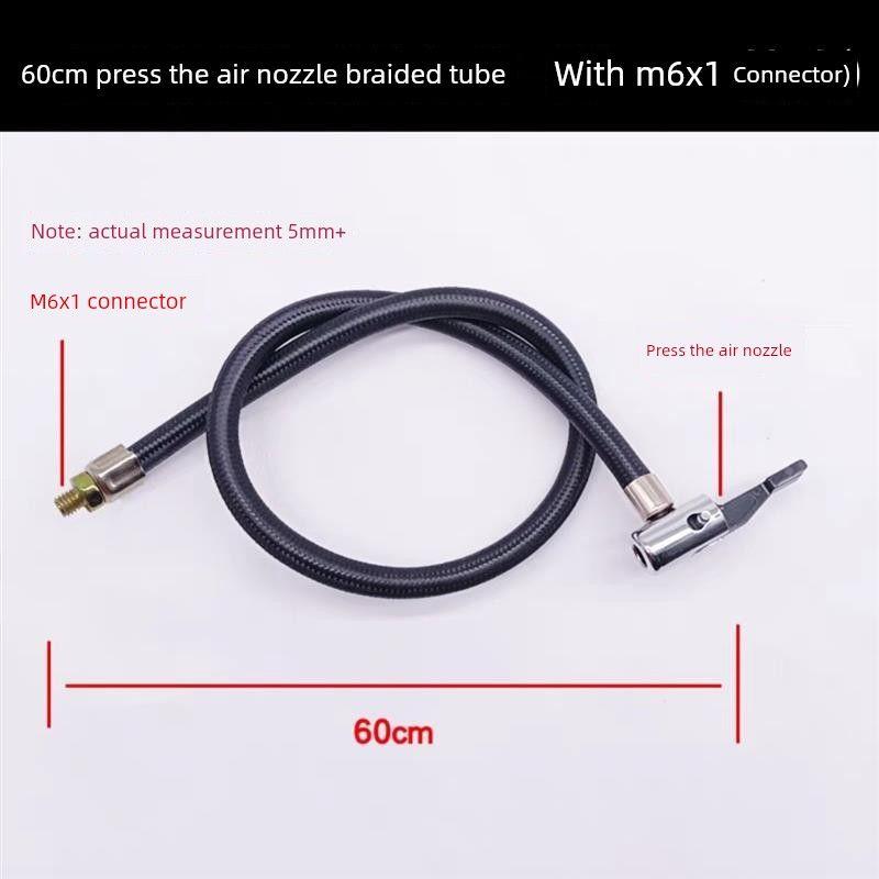 Car Air Pump Hose, Thickened Explosion-Proof Inflator Tube, Electric Air Pump Accessories, Rubber Hose, Gauze Braided Tube