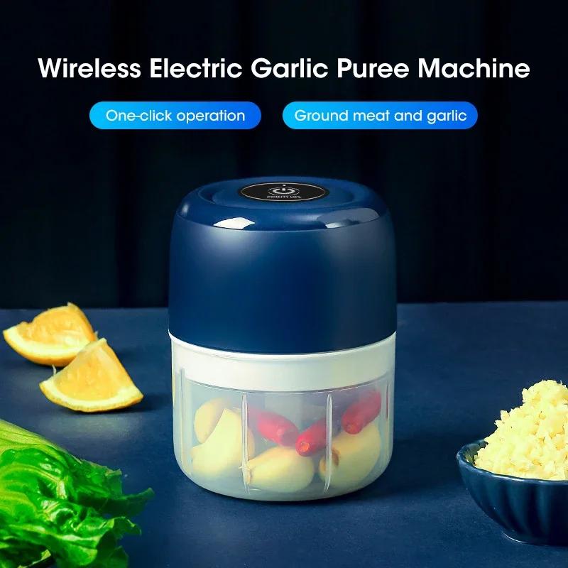 Electric Garlic Grinder Mini Wireless USB Grinding Machine Multi Functional Kitchen Food Blender Vegetable Grinding Tool