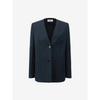 Cc Collect Linen Blend Collarless Jacket C252msf032