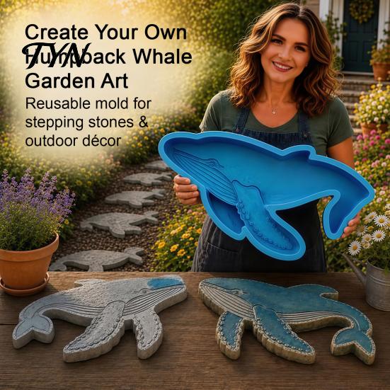 Cement Art Craft Project Ocean Themed Stepping Stone Silicone Mold for DIY Garden Patio Walkway Path Decor, Reusable Rustic Yard Decor Animals