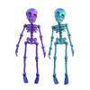 2/5Pcs 3D Printed Skeleton Refrigerator Magnet Poseable Skeleton Figurine with Movable Joints Articulated Skeleton Fridge Magnetic Decoration