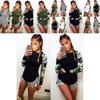 Premium Quality Damen Camouflage Printed Long Sleeve Pullover T-shirt For Stylish Comfort