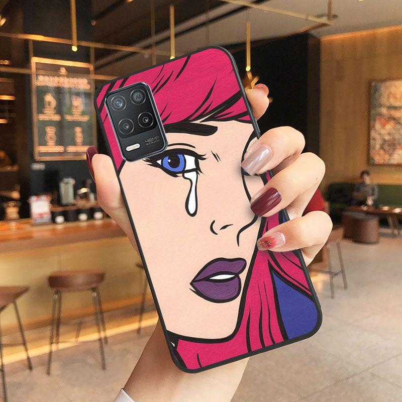 Чехол для телефона Funda Cartoon Crying Girl Face для oppo Realme 8Pro 6PRO 6i 7pro 9i 9pro C11 C21Y C21 C25Y C25S C3 Q3S XT Case coque