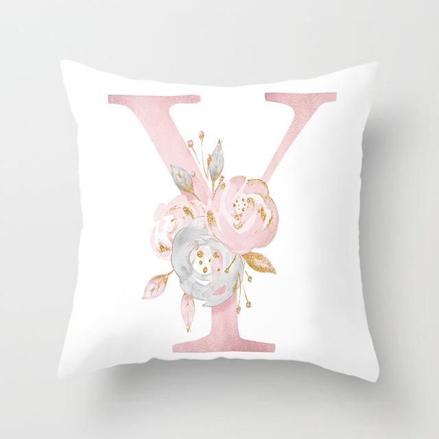 26 Letters Cushion Cover Letter Home Decorative Pillowcase Polyester Throw Pillow Case Cushion Cover For Sofa Almohada Hot Zt25