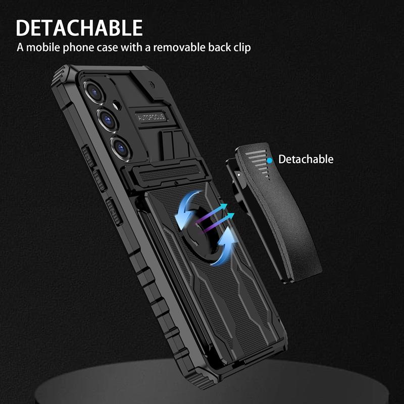 Чехол Military Armor для Samsung Galaxy S24 S23 FE S22 Ultra S21 S20 Note 20 Ultra с креплением на ремень, кобурой и подставкой, с полным защитным покрытием