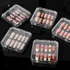 10Pcs Clear Press On Nail Organizer Case For Nail Art Business And Salon Storage False Nail Display Acrylic Box