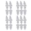 10 Pairs Beaded Chinese Frog Closure Buttons Knot Fasteners for DIY Sewing Craft