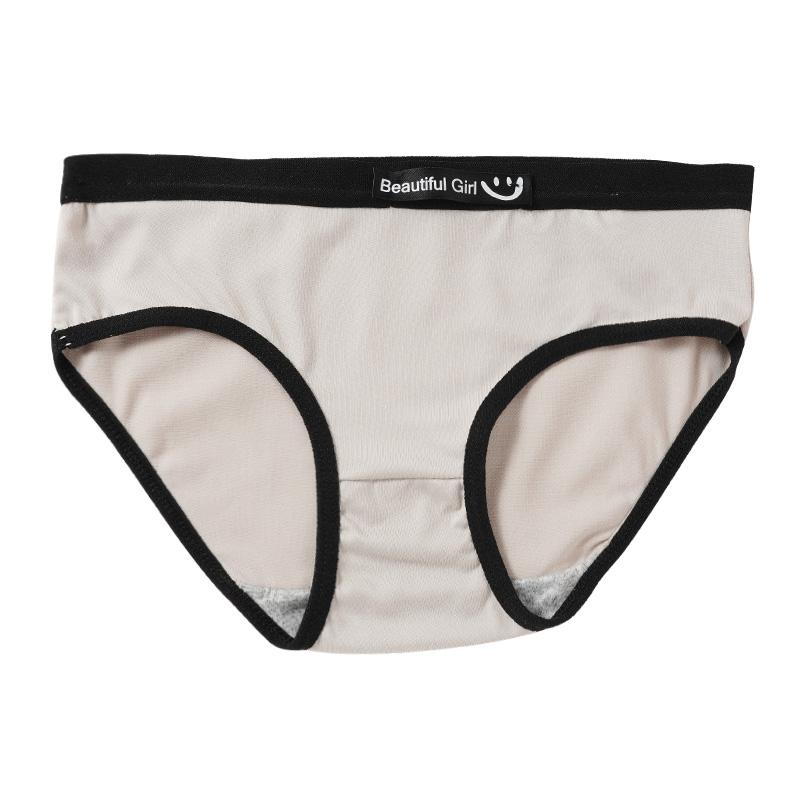 Женские классические черно-белые серые трусы средней талии простые бесшовные красивые женские трусы M-XL