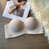 Strapless Underwear Women's Non-slip Half Cup Small Breasts Gather and Adjust the Bra To Show Large Anti-sagging Seamless Underwear Bra