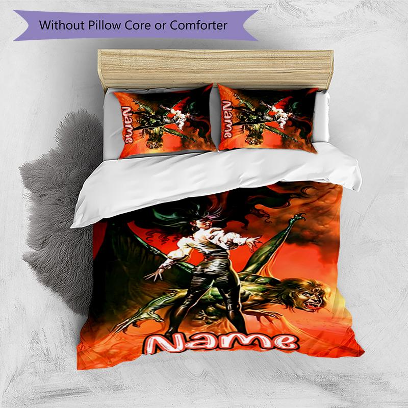 3pcs Custom Name rock Ozzy Osbourne Bedding Set Duvet Cover Closure Includes 1 Duvet Cover & 2 Pillowcases for All Seasons Bedroom Decor