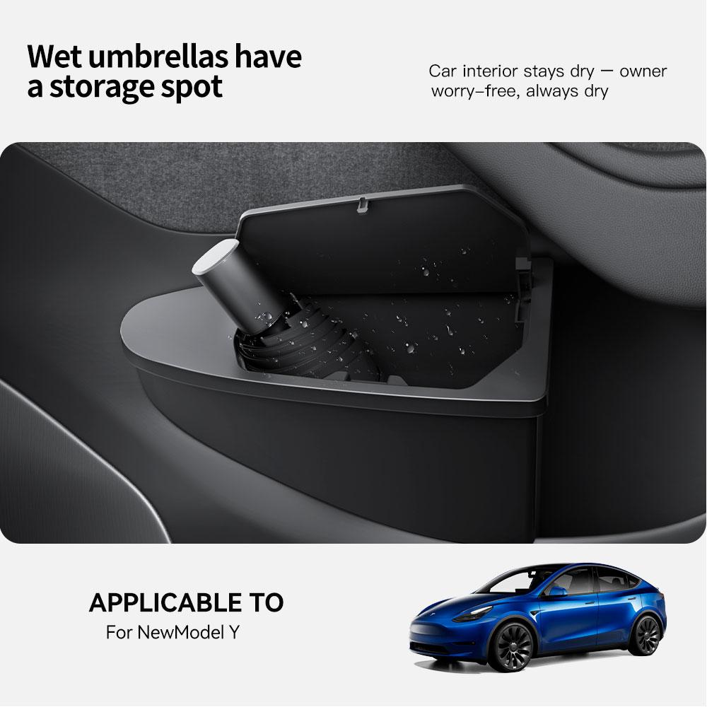 YZ Мусорное ведро для хранения в передней двери для Tesla Model Y Juniper 2025 Автомобильный органайзер для двери автомобиля Многофункциональный ящик для хранения Автомобильные аксессуары