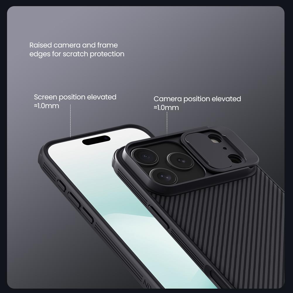 Для iPhone 17 Pro Max / 17 Air Чехол Nillkin Мягкие края Camshiled Pro Защитная шторка для камеры Задняя крышка для iPhone 17