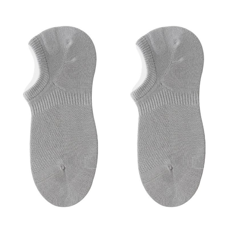 5 пар мужских сетчатых дышащих носков из чистого хлопка с защитой от скольжения и низким верхом и небольшим отверстием