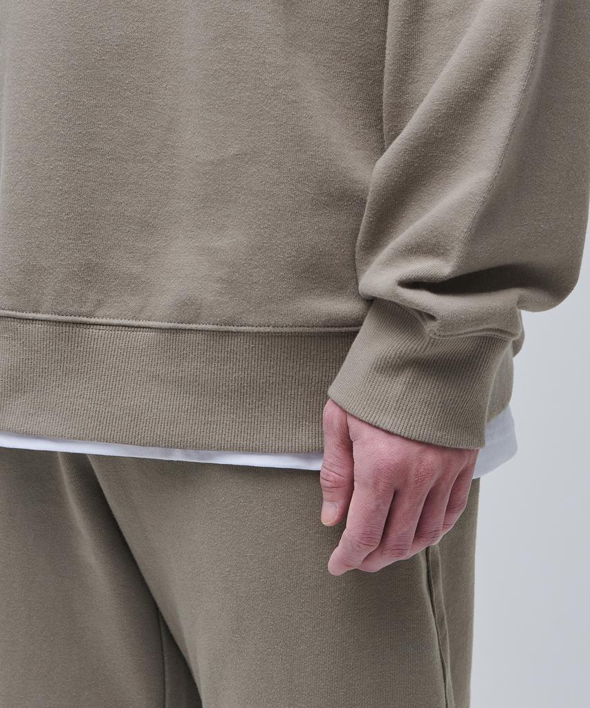 MUSINSA STANDARD Oversized Half Zip Sweatshirt [Dusty Beige]