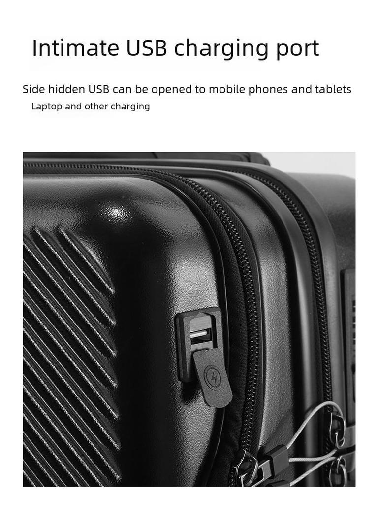 20-дюймовый многофункциональный чемодан с подстаканником — большая вместимость для мужчин и женщин