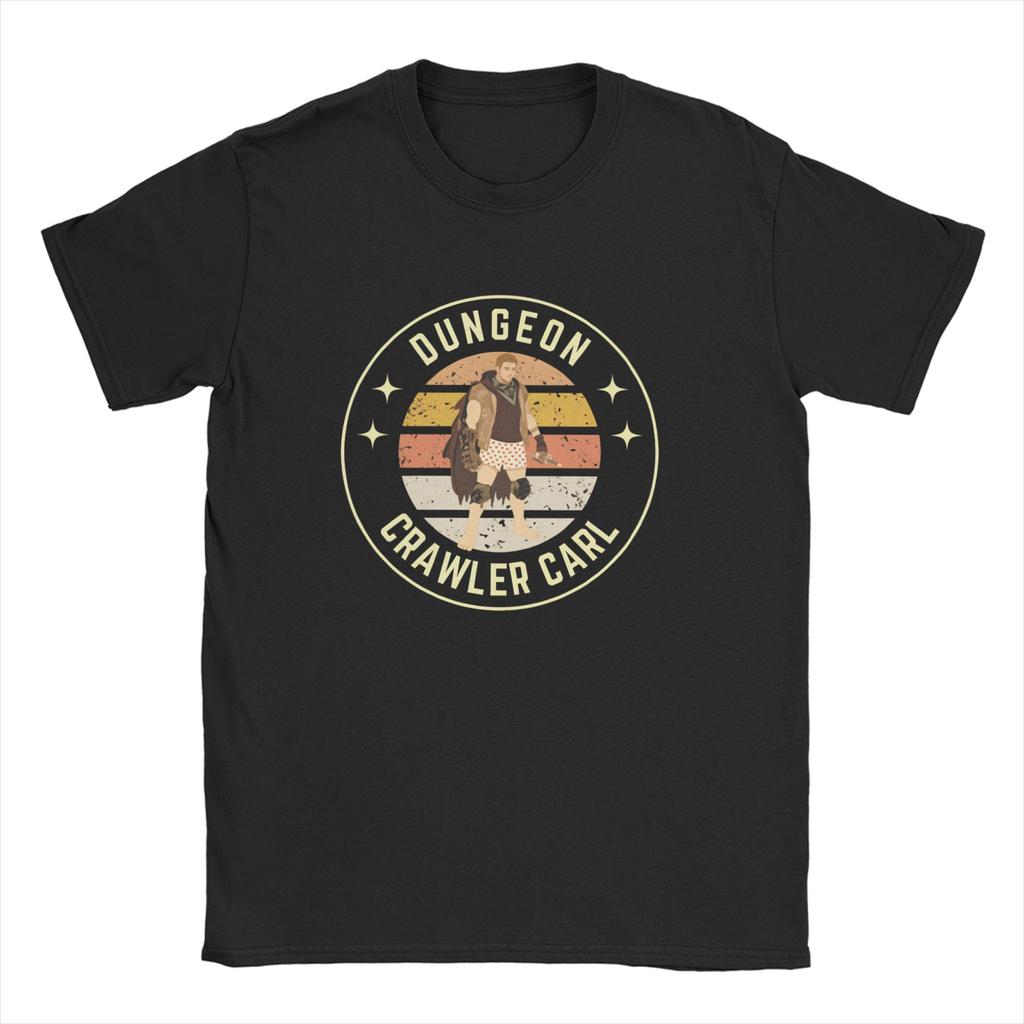 Dungeon Crawler Carl  T Shirt Unisexs   Cotton Funny TShirts Crew Neck  Tees Short Sleeve Clothing Printed