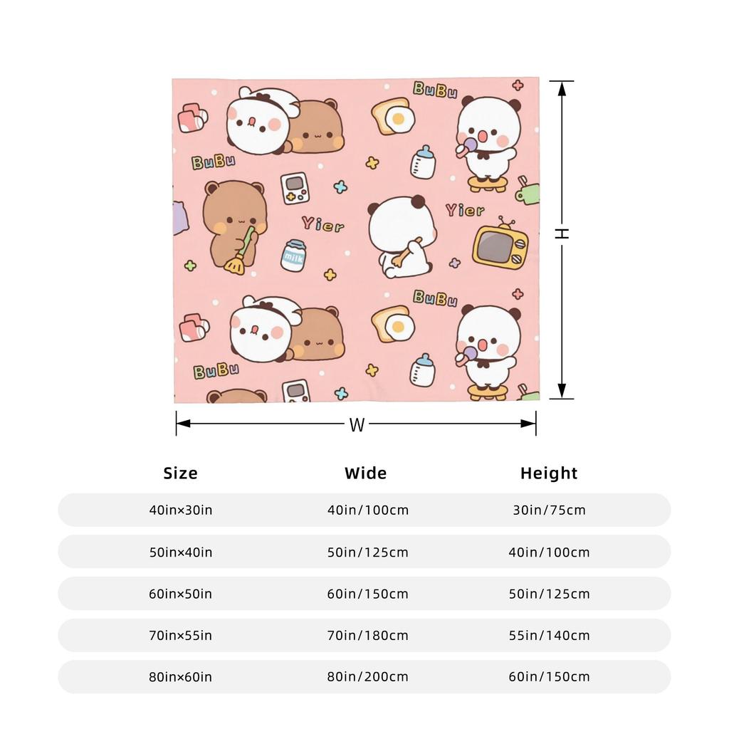 Cute Cartoon Bubu Dudu Blanket Cover Flannel Throw Blankets Summer Air Conditioning Printed Soft Warm Bedspread
