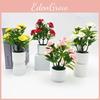 Flower Plastic Rose Fake Potted Plant Bonsai For Tabletop Decor And Use Event