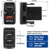 Для Toyota Dual USB C Port PD Quick Charge 3.0 Автомобильное зарядное устройство с цифровым синим светодиодным вольтметром для Toyota Tundra 2005-2006 4Runner 2003-2009