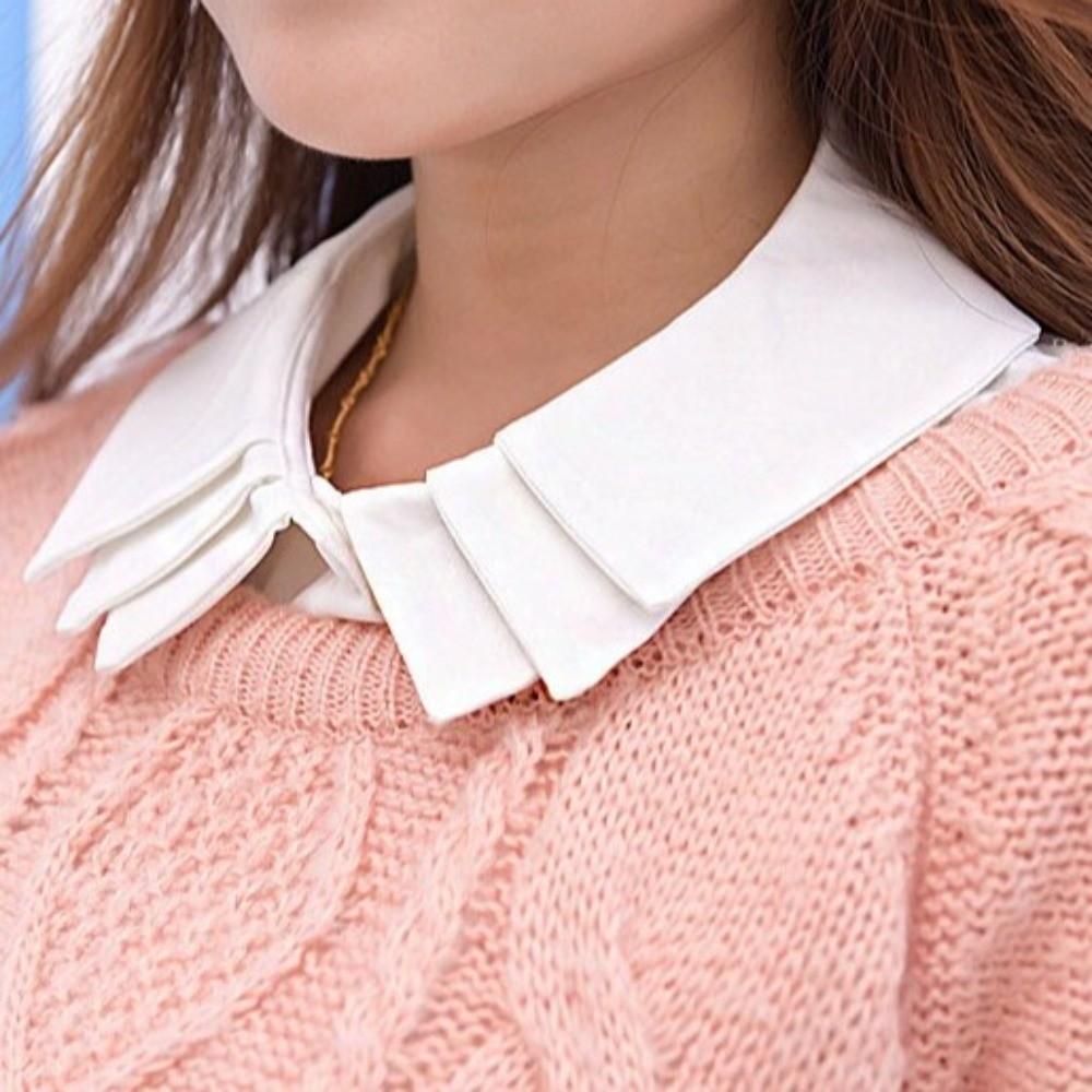 Multi-layer Detachable Collar Button False Collar Ruffles Removable Fake Collar Dresses