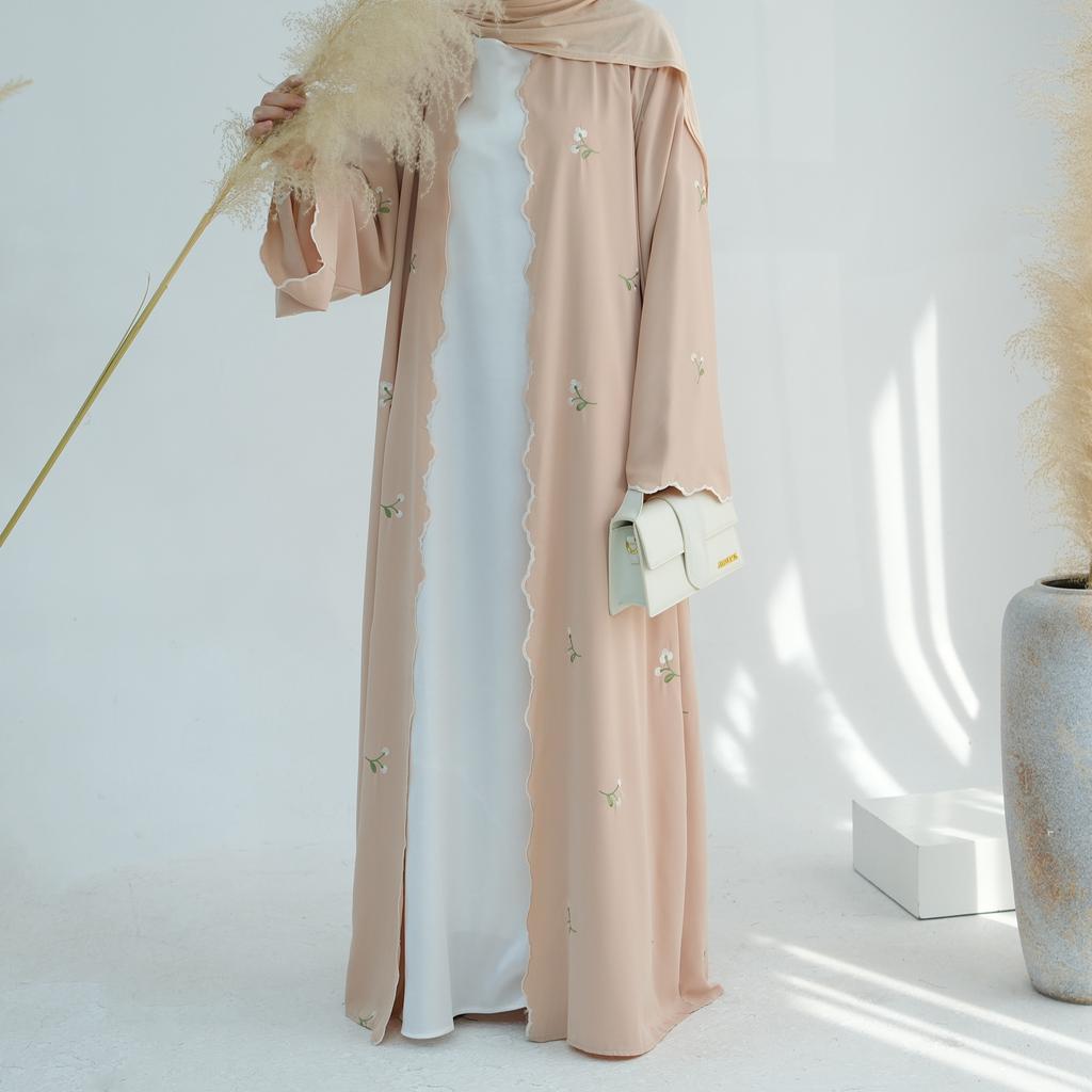 Ид Мусульманская абайя, женское платье-кардиган с вышивкой, абайя, Рамадан, Марокко, Дубай, Джалабия, кафтан, Vestidos, арабский длинный халат