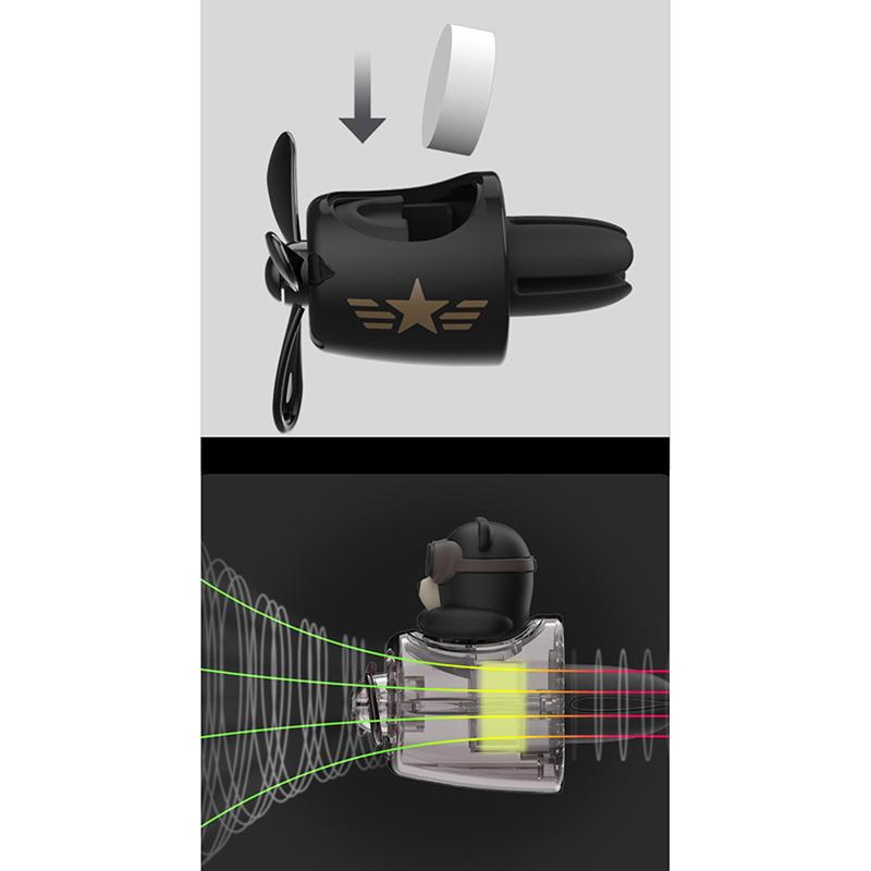 Bear Pilot Car Air Freshener Rotating Propeller Outlet Fragrance Car Accessories