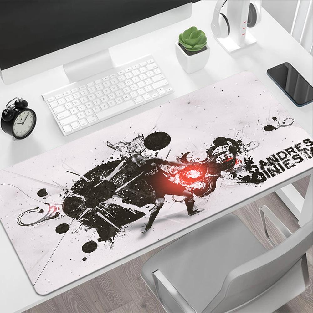 Football Player Action Gaming Mouse Pad Keyboard Mat Desktop Mouse Pad Non-Slip Rubber Base Perfect for Office Laptop Gaming Setup