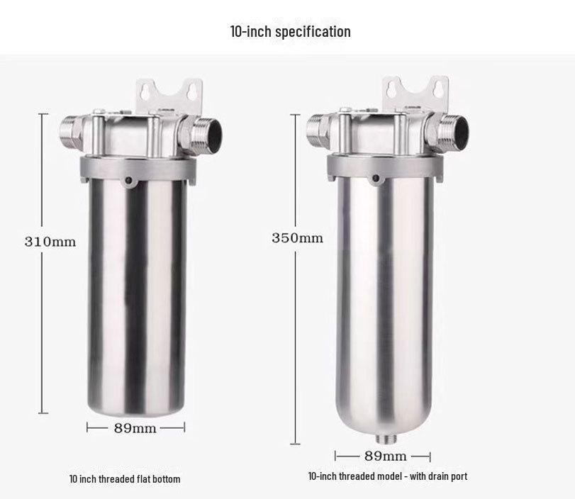 10-inch Stainless Steel High-Flow Domestic Water Purifier Filter