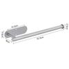 Stainless Steel Paper Towel Holder Adhesive Toilet Roll Paper Holder No Hole Punch Kitchen Bathroom Toilet Lengthen Storage Rack Bathroom Organization