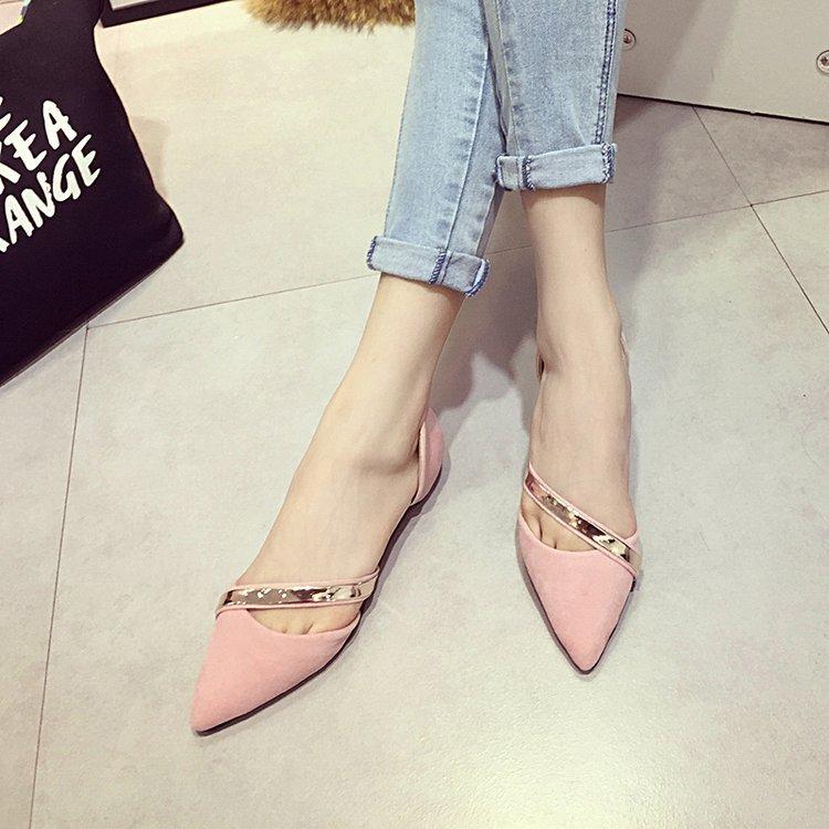 Женские туфли на плоской подошве с острым носком Туфли без застежек D'orsay Туфли на плоской подошве на низком каблуке Женские туфли из двух частей zapatos muje jikm45