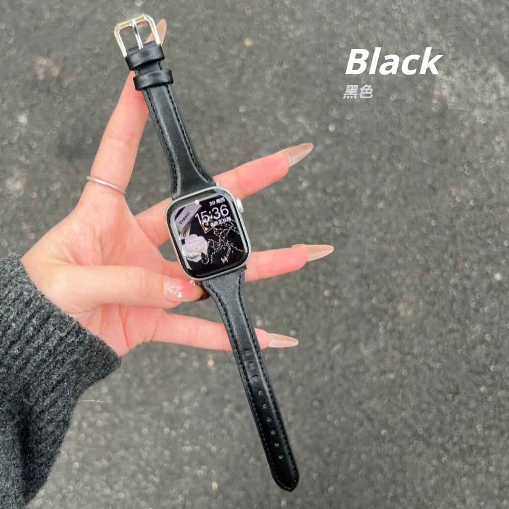 Тонкий кожаный ремешок для Apple Watch Series 11 46 мм, ремешок 42 мм, 49 мм, 44 мм, 40 мм, 41 мм, 45 мм, 38 мм, 45 мм, IWatch Ultra 2/3 S10 9 8 7 SE 6 5 4 3 2, женский браслет