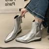 Women Pointed Toe Ankle Boots Winter Casual Flats Shoes  New Designer Sexy Chelsea Boots Party Shoes Mujer Motorcycle Botas