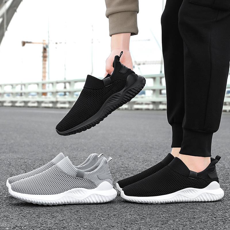 Fashion Men 2024 Spring/Summer New Mesh Single Shoes Lazy Kick Men's Shoes Soft, Breathable, and Cool Sports Shoes
