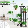 4-Tiers Iron Art Tree Design Plant Stand Holder Flower Pot Rack Garden Shelf Stand Outdoor Indoor Black White