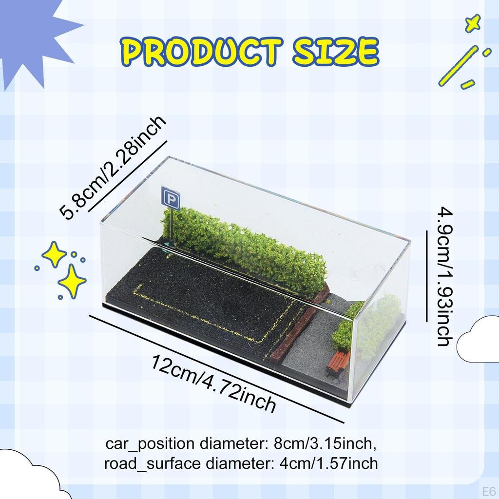 1/64 Diecast Car Display Case Parking Diorama Base