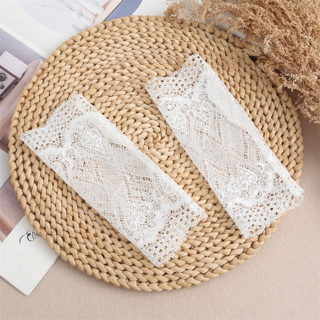 Hollow Out Lace Detachable Cuffs Fake Sleeves Womens Pleated False Cuffs Sweater Blouse Wrist Warmers Fake Cuff
