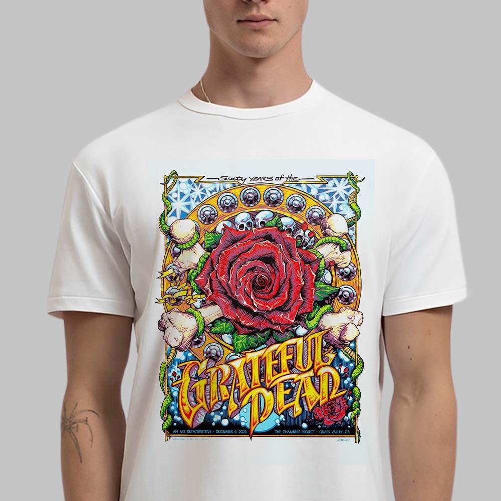60 Years Of The Grate*ful Dead Grass Valley CA On December 6 2025 T-Shirt Unisex