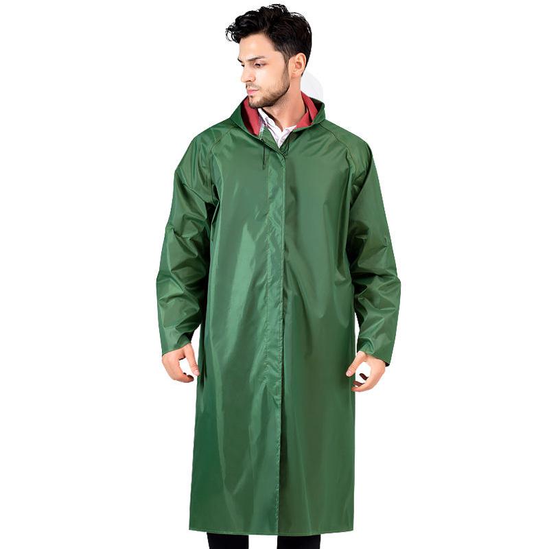 ПВХ женские мужские водонепроницаемые длинные ветровки плащи винтажный зеленый темно-синий плащ с капюшоном мужской уличный походная одежда для рыбалки для мужчин