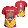 Футболка с графическим принтом флага Гренады для мужчин, футболка с 3D-печатью герба, спортивная одежда, повседневные футболки с круглым вырезом и короткими рукавами