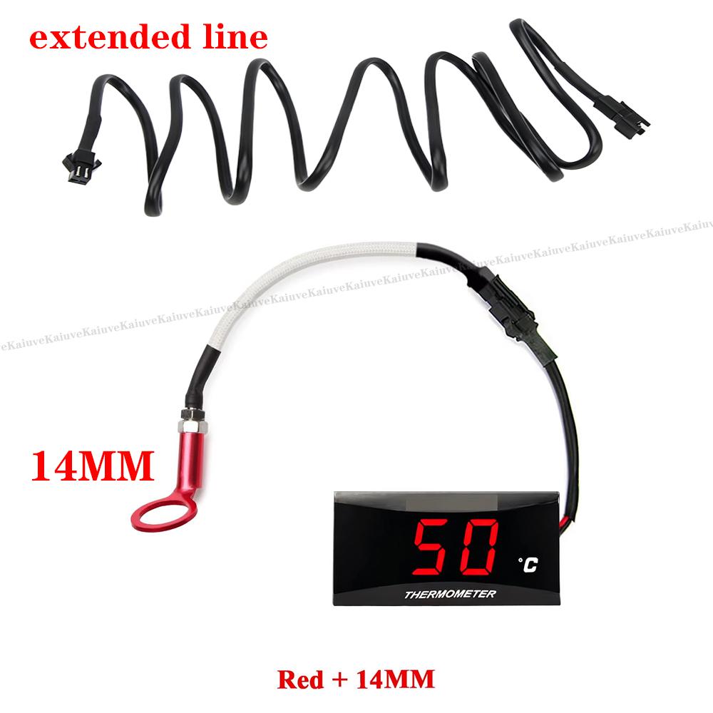 Blue Universal Cylinder Head Temperature Digital Gauge Mini Square Motorcycle Sensor For NMAX125 XMAX250 300