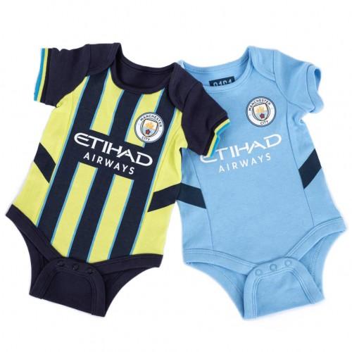 Manchester City FC Baby 24/25 Babysuit (Pack Of 2)